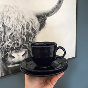 Fiestaware cobalt blue teacup